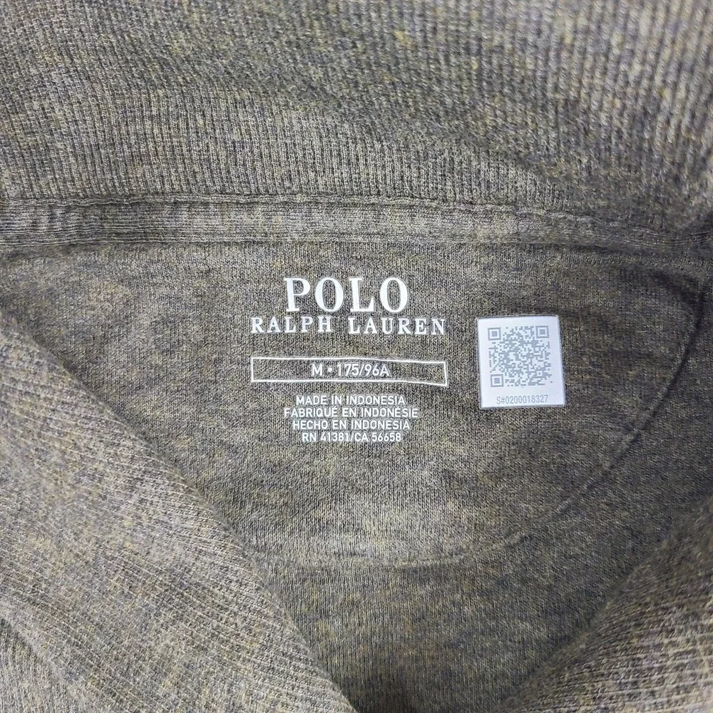 Polo Ralph Lauren Sweater Mens Medium Olive Green Shawl Collar Sweatshirt